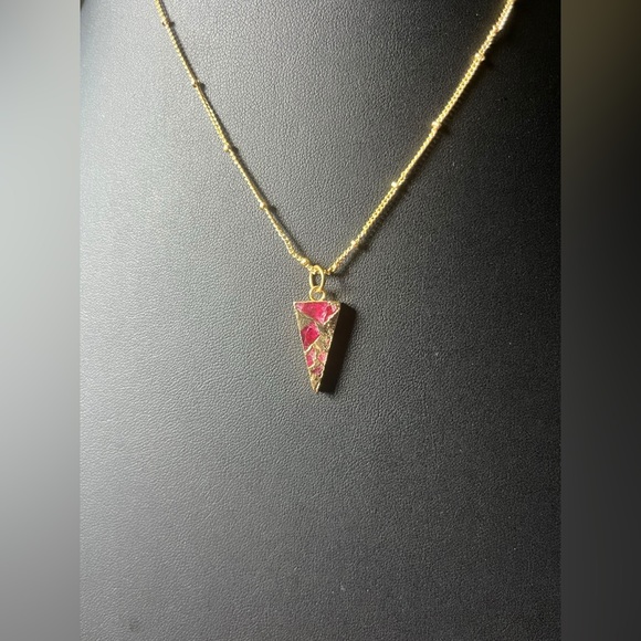 Jewelry - SOLD: Ruby Copper Style Gold Necklace